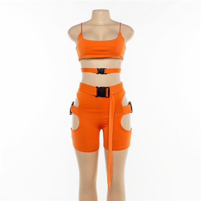 Soul Vibes Neon Green Two Piece Set Tracksuit Women Summer Top and Biker Shorts Rave Festival Sexy Club Outfits 2 Pcs Matching Sets