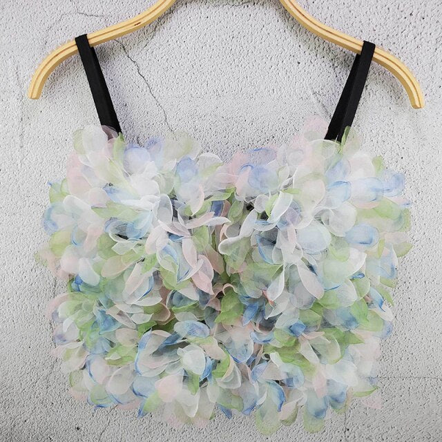 Soul Vibes Sexy Flowers Crop Top Yk2 Clothing Corset Top Festival Rave Club Outfits for Women Elegant Sweet Bra