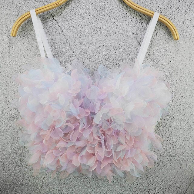 Soul Vibes Sexy Flowers Crop Top Yk2 Clothing Corset Top Festival Rave Club Outfits for Women Elegant Sweet Bra